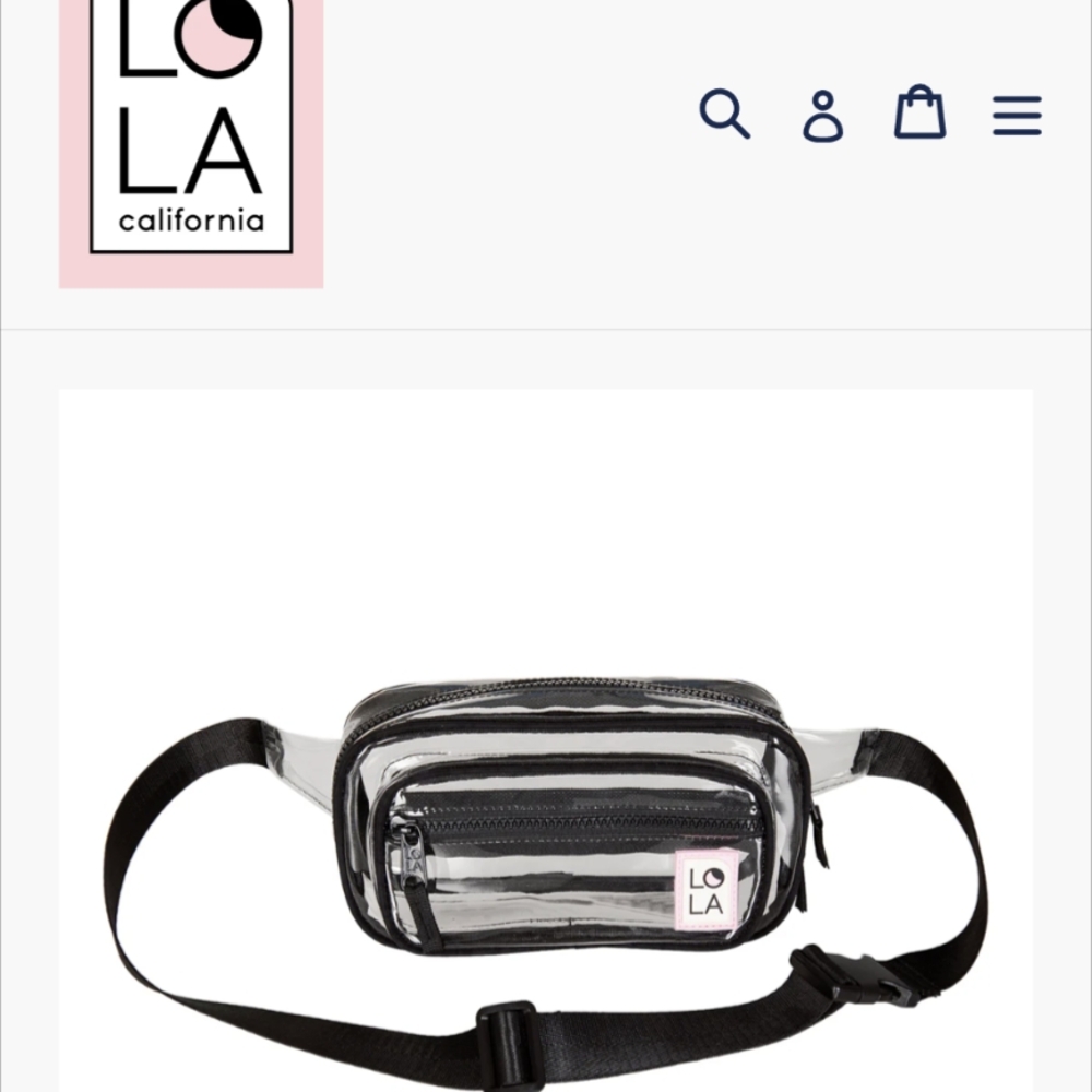 Lo La Clear Stadium Bum Bag, NEW